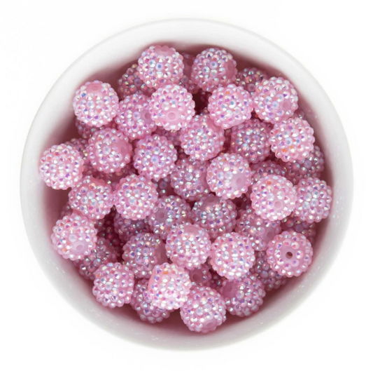 Pink Rhinestone Beads